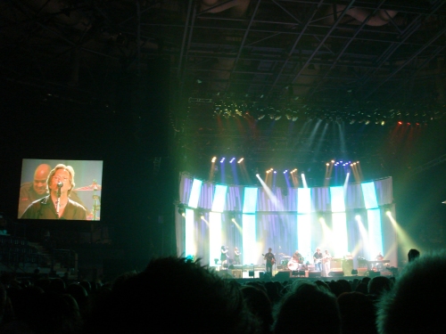 Luckily there were big screens at each side the stage, so you could see Eric Clapton's guitar fingering close up. Nottingham (2008)