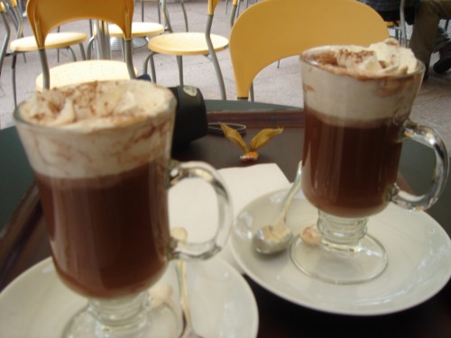 The expensive Hot Chocolate I had in the nice café, tasted like rice pudding, London (2006)