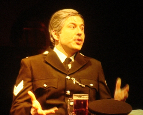 A police orifficer with a pint of bitter, Nottingham (2006)