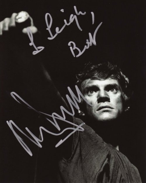 Malcolm McDowell's autograph
