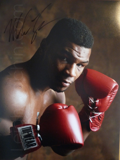 Mike Tyson's autograph