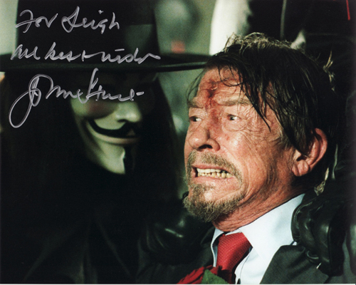 John Hurt's autograph