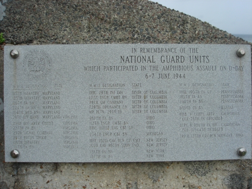 In remembrance of the National Guard Units which participated in the amphibious assault on D-Day 6-7 June 1944, France (2006)
