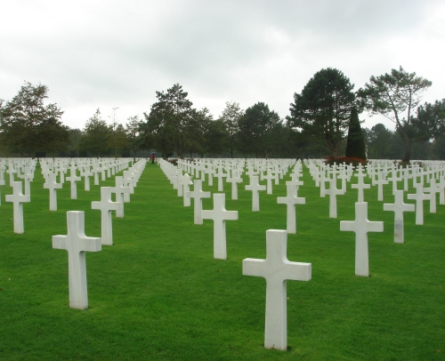 The countless graves of American soldiers which died around the time of the Normandy beach landings in 1944, France (2006)