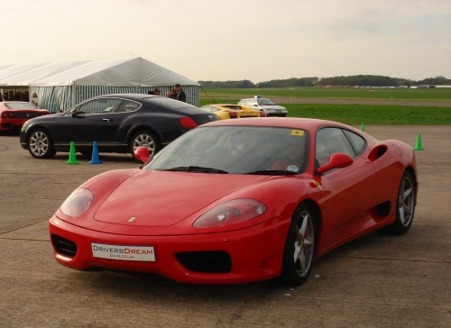 A Ferrari, similar to the one I got to drive, Bruntingthorpe proving ground (2006)