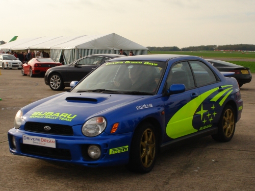 A Subaru, we were taken for a high speed lap around the track in one of these, going at around 130-140mph, Bruntingthorpe proving ground (2006)