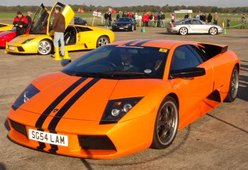A Lamborghini, probably the fastest vehicle available to drive on the day, Bruntingthorpe proving ground (2006)