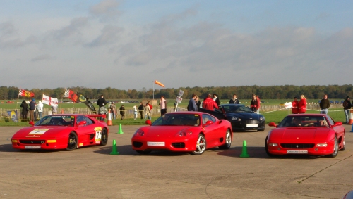 A selection of red Ferraris, Bruntingthorpe proving ground (2006)