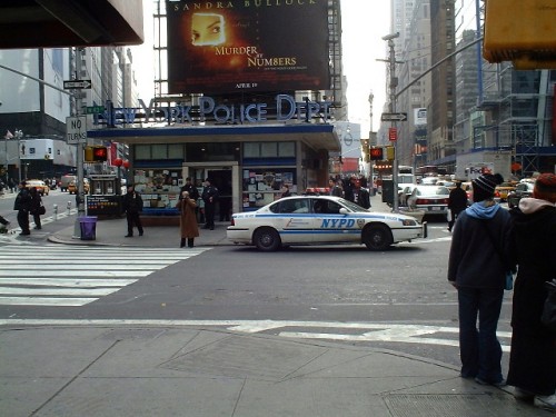 In the centre of Times Square, a woman will have a very nice picture of me taking her picture, New York (2002)