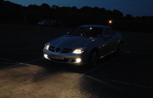 Ready to drive home. Doesn't the motor look great at night! Dorset (2007)