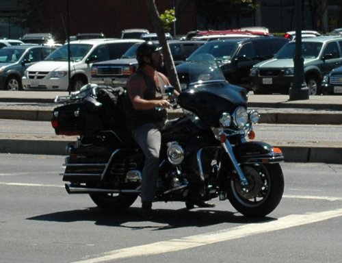 A mean looking man on a mean looking bike. San Francisco (2007)