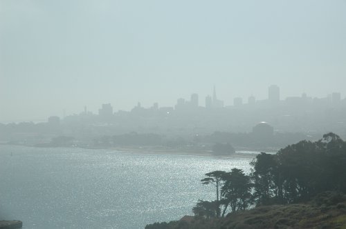The view of downtown from The Golden Gate Bridge. San Francisco (2007)