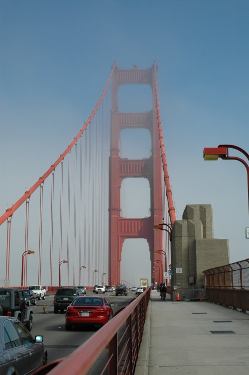 Walking across The Golden Gate Bridge. It was about a mile each way. San Francisco (2007)