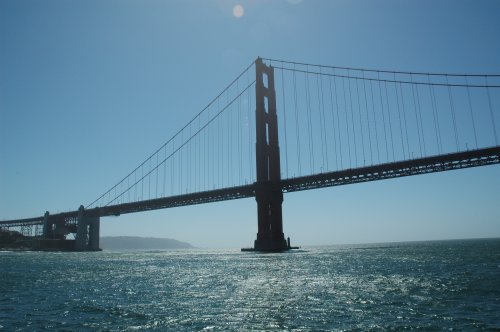 Approaching The Golden Gate Bridge by boat. San Francisco (2007)