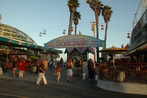 The famous Santa Cruz boardwalk. 