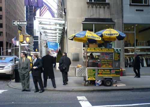 One of those Hot dog stands where you can buy a 'nice' hotdog for only a dollar, New York (2006)