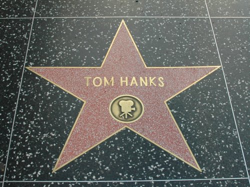 Hollywood actor Tom Hank's star on the walk of fame. Los Angeles (2007)