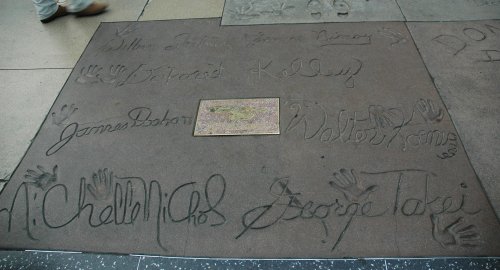 The cast of the original Star Trek TV Series have added their mark in Mann's Chinese Theatre's wet cement. Los Angeles (2007)