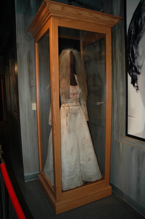 A wedding dress which was worn by a Zombie in the movie 