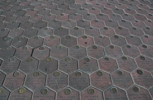 You can have you name and message engraved on the thousands of paving stones outside the entrance to the Disney theme parks. Los Angeles (2007)